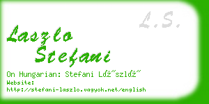 laszlo stefani business card